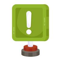 Trendy design icon of caution board vector