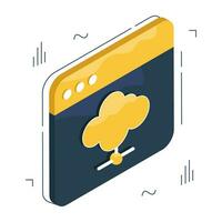 A unique design icon of cloud website vector