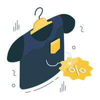 Premium download icon of shirt discount vector