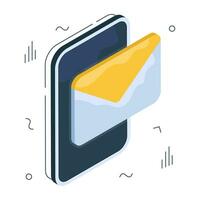 Perfect design icon of mobile mail vector