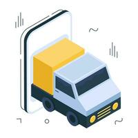 Perfect design icon of online cargo delivery vector
