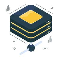 An icon design of network server vector