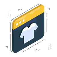 Unique design icon of buy shirt online vector