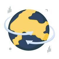 A beautiful design icon of around the world vector