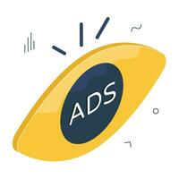Trendy design icon of ad monitoring vector