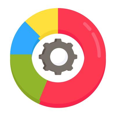 A unique design icon of graph setting