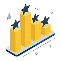 An icon design of ranking podium vector