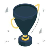 An icon design of award trophy cup vector