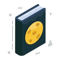 A premium download icon of space book vector