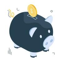 Modern design icon of piggy bank vector