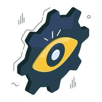 Editable design icon of monitoring management vector