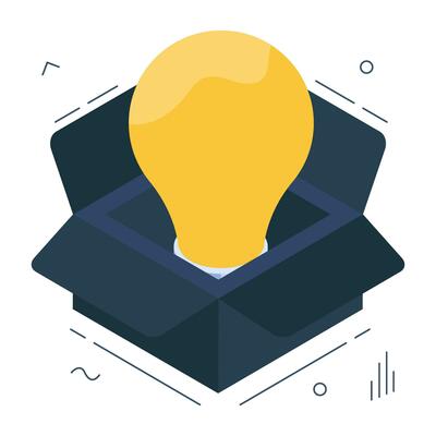 Modern design icon of think outside the box