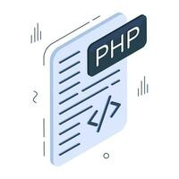 Trendy design icon of php file vector