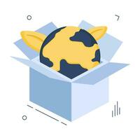 A premium download icon of global package vector