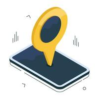 Premium design icon of mobile location vector