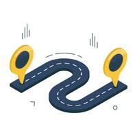 Perfect design icon of route vector