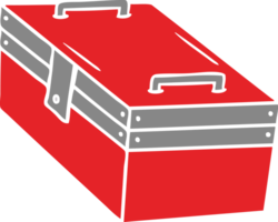 cartoon doodle of a metal tool box png