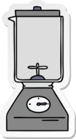 sticker cartoon doodle van een voedselblender png
