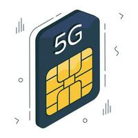 A creative design icon of mobile sim vector