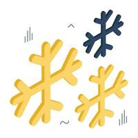 icono de diseño moderno de copo de nieve vector