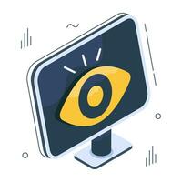 Premium download icon of online monitoring vector