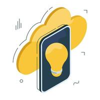 Vector design of cloud idea