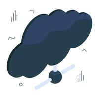 icono de diseño moderno de nube de red vector