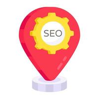 Editable design icon of seo location vector