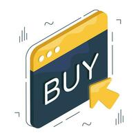 Modern design icon of buy website vector