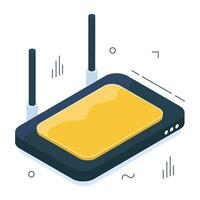 Modern design icon of wifi router vector