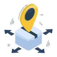 Modern design icon of parcel location vector