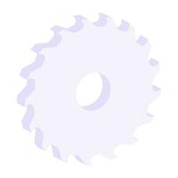 Editable design icon of circular saw vector