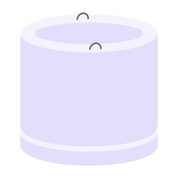 Conceptual flat design icon of cement block vector