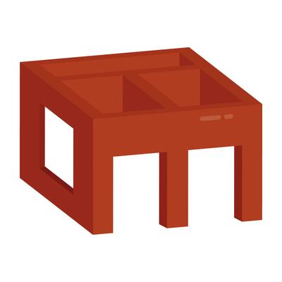 Conceptual flat design icon of construction map