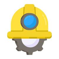 moderno diseño icono de minería casco vector