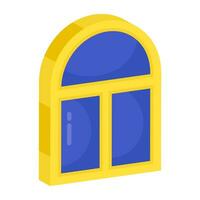 Editable design icon of window vector
