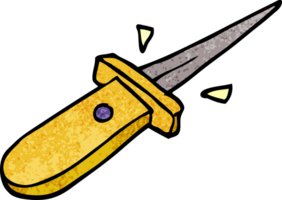 cartoon doodle flick knife snapping open png