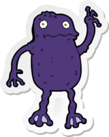 sticker of a cartoon poisonous frog png