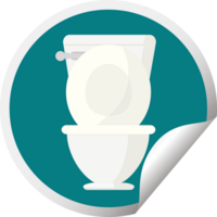 open toilet graphic circular sticker png