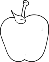 black and white cartoon apple png