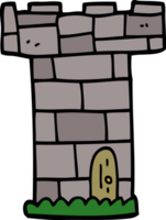 cartoon doodle castle tower png