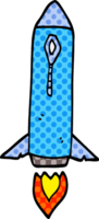 Cartoon-Doodle-Weltraumrakete png