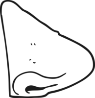 nariz de dibujos animados en blanco y negro png