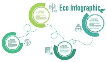 infografía renovable energía modelo para energía consumo sostenible información presentación. vector elementos paso eco verde flujo de trabajo diagramas reporte plan 4 4 temas