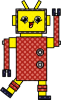 robô de desenho animado estilo quadrinhos png