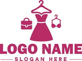 Moda logo lujo glamour elegante logo icono limpiar plano moderno minimalista negocio logo editable vector