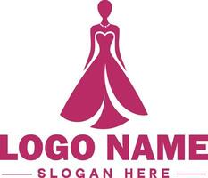 Moda logo lujo glamour elegante logo icono limpiar plano moderno minimalista negocio logo editable vector