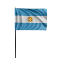 AI generated Argentina waving  flag on transparent background PNG image