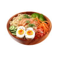 AI generated Bowl of Ramen food dish on transparent background PNG image