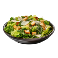 ai généré César salade dans assiette sur transparent Contexte png image